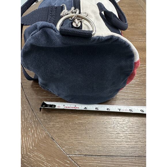 Vintage Tommy Hilfiger Travel Gym Duffle Shoulder Bag Spellout Logo 90s Small - Picture 11 of 16